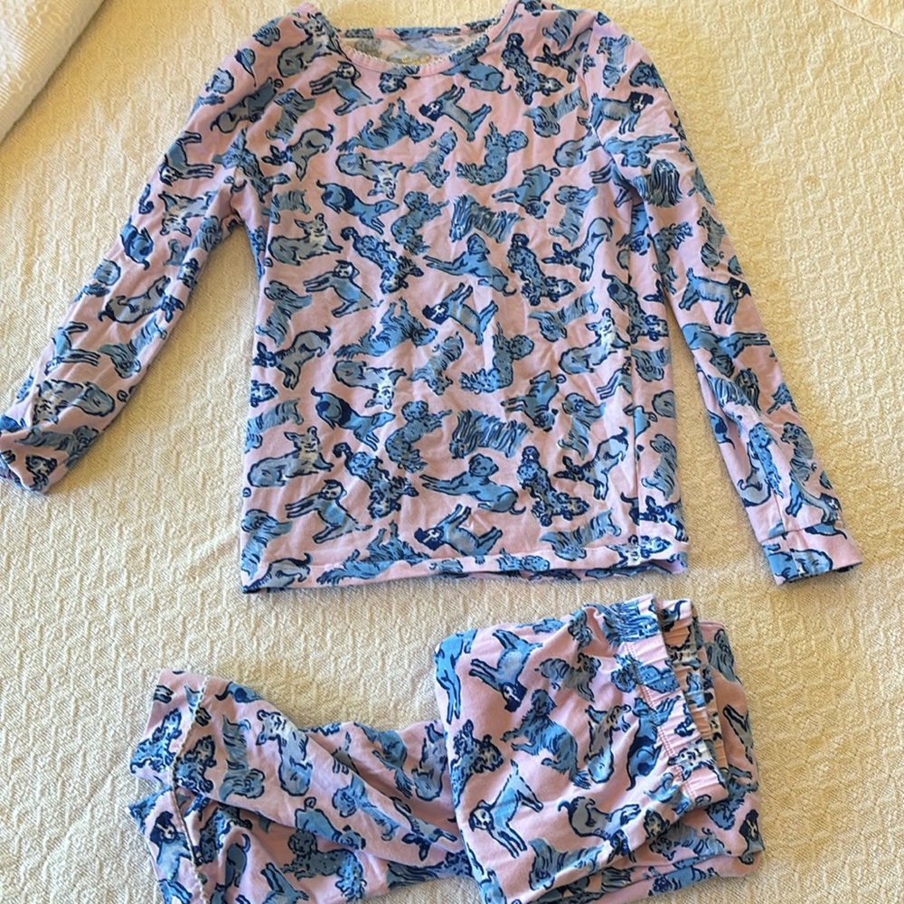 Lilly Pulitzer girls size 12 dog pjs